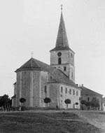 Kostel Nanebevzet Panny Marie v Hnojicch kolem r. 1900